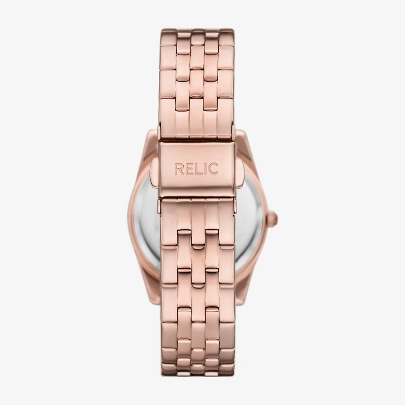 Relic By Fossil Womens Rose Goldtone 3-pc. Watch Boxed Set Zr97031