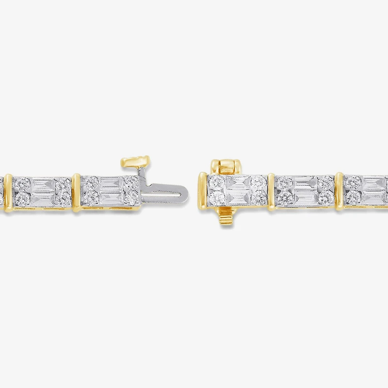 Womens 3 CT. T.W. Lab Grown White Diamond 10K Gold Tennis Bracelet