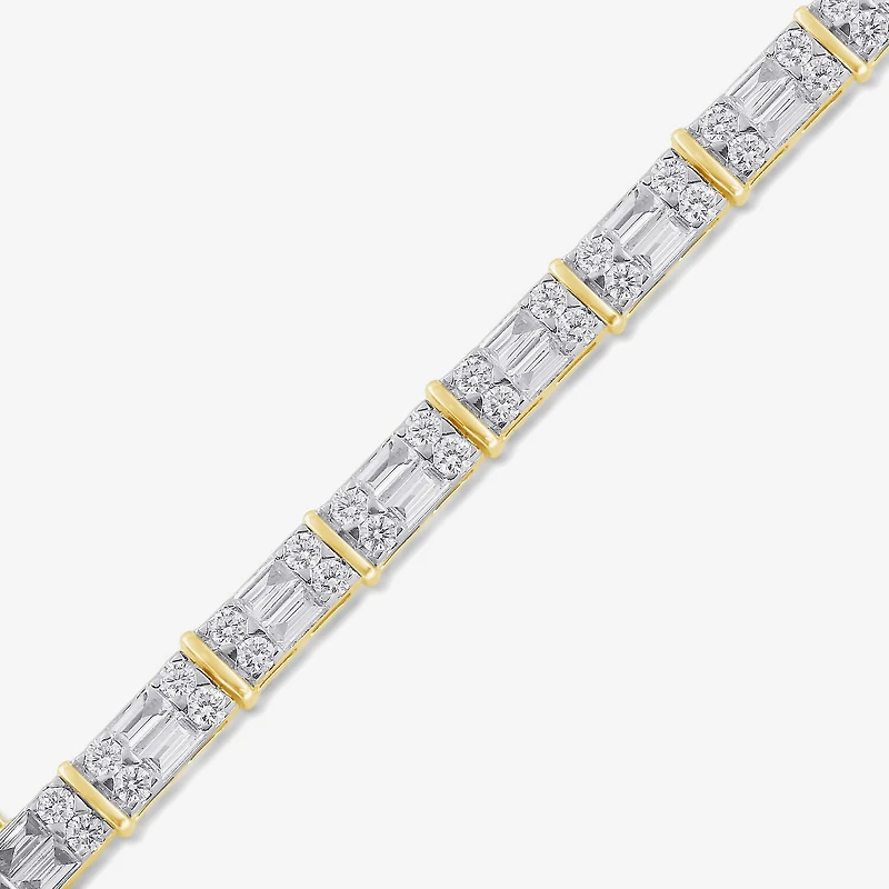 Womens 3 CT. T.W. Lab Grown White Diamond 10K Gold Tennis Bracelet