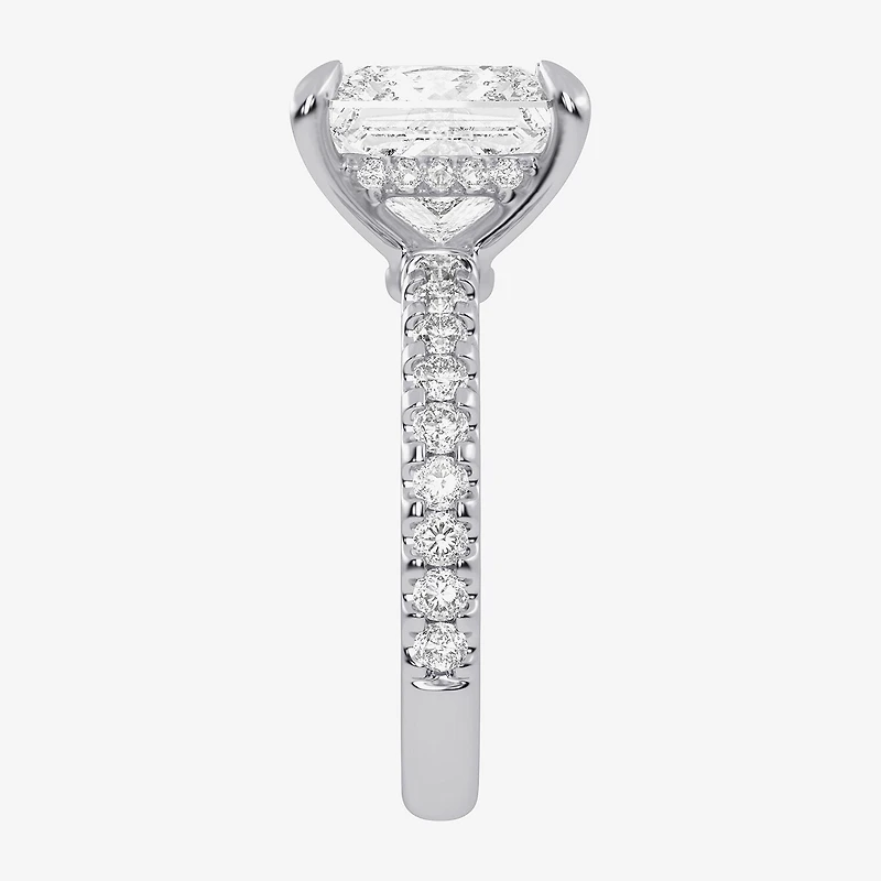 (G-H / Si1-Si2) Womens 2 1/4 CT. T.W. Lab Grown White Diamond 14K Gold Side Stone Engagement Ring