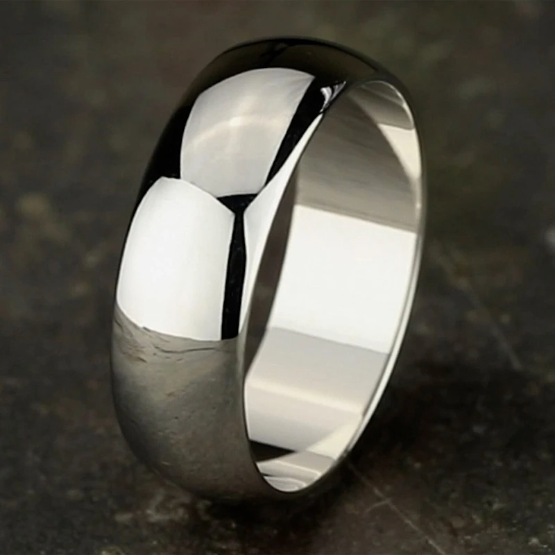 Mens 7MM 10K Gold Wedding Band