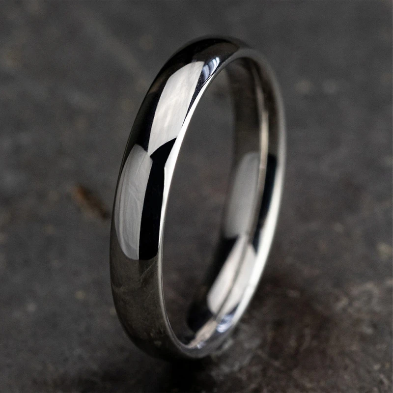 Womens 10K Yellow Gold 4MM Comfort-Fit Wedding Band