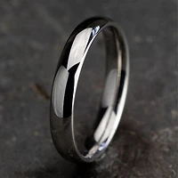 Womens 10K Yellow Gold 4MM Comfort-Fit Wedding Band