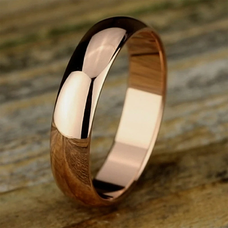 Mens 5MM 10K Gold Wedding Band