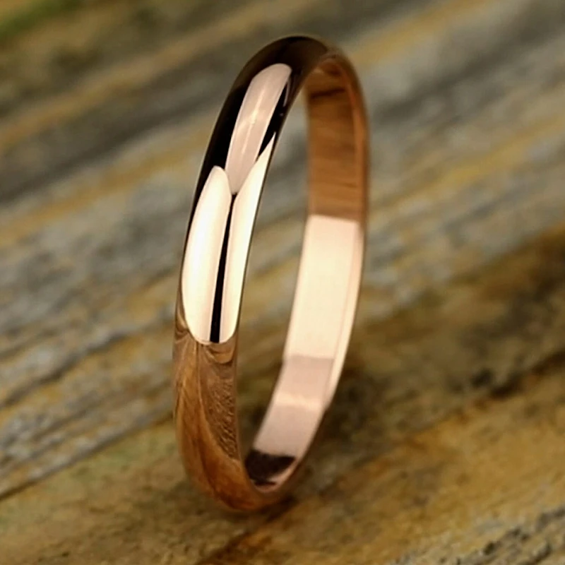 Womens 3MM 10K Gold Wedding Band