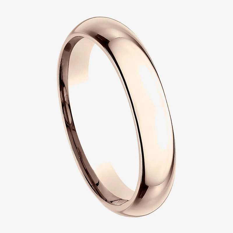 Womens 14K White Gold 4MM High Dome Comfort-Fit Wedding Band