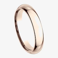 Womens 14K White Gold 4MM High Dome Comfort-Fit Wedding Band