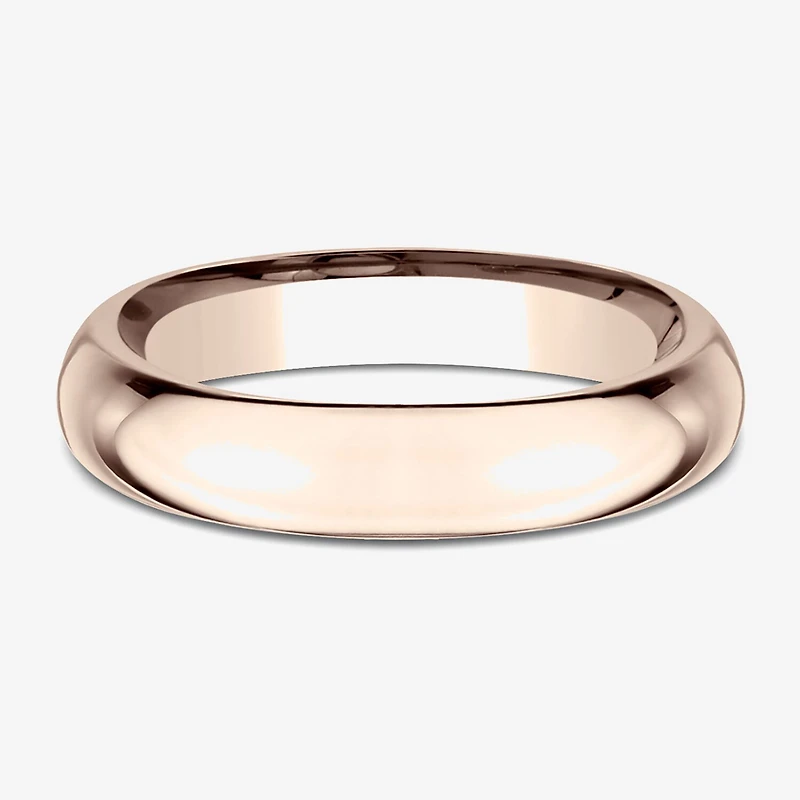 Womens 14K White Gold 4MM High Dome Comfort-Fit Wedding Band