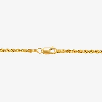 Womens 14K Gold Inch Rope Chain Necklace