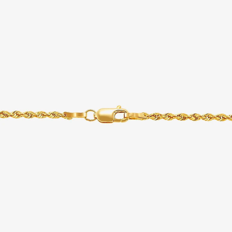 Womens 14K Gold 20 Inch Rope Chain Necklace