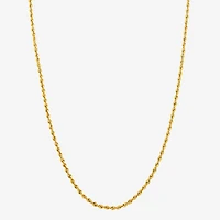Womens 14K Gold 20 Inch Rope Chain Necklace