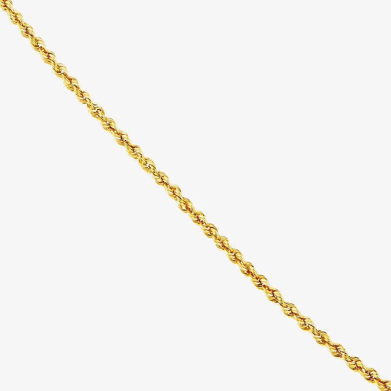 Womens 14K Gold 20 Inch Rope Chain Necklace