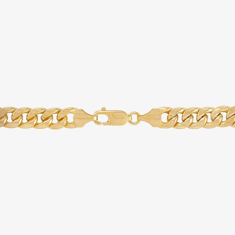 Made in Italy Mens 10K Gold 22 Inch Cuban Chain Necklace