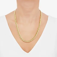 Made in Italy Mens 10K Gold 22 Inch Cuban Chain Necklace