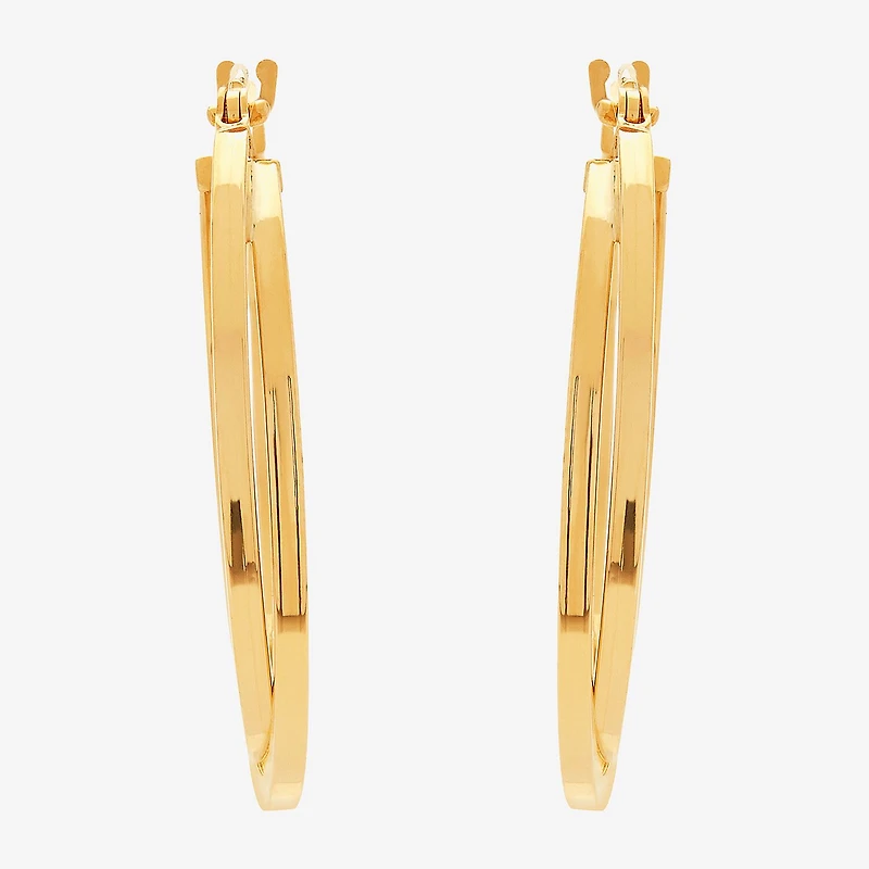 Womens 14K Gold 27.5mm Hoop Earrings