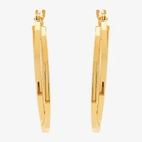 Womens 14K Gold 27.5mm Hoop Earrings