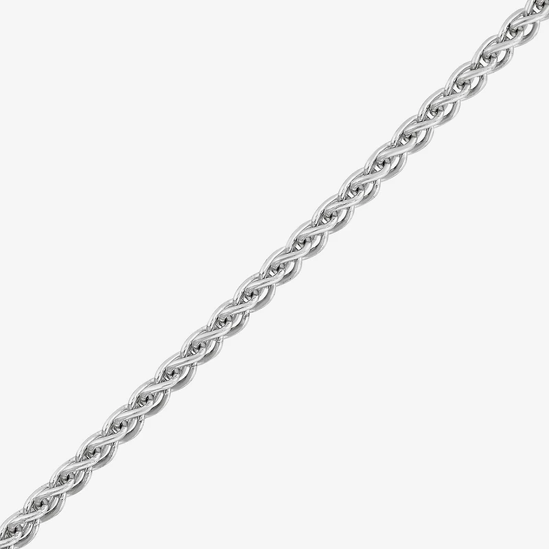 Made in Italy Womens Sterling Silver Inch Wheat Chain Necklace
