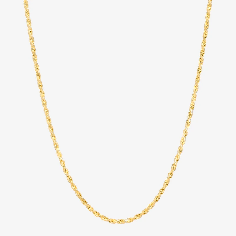 Made in Italy Womens 14K Gold Over Silver Inch Chain Necklace