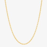 Made in Italy Womens 14K Gold Over Silver Inch Chain Necklace