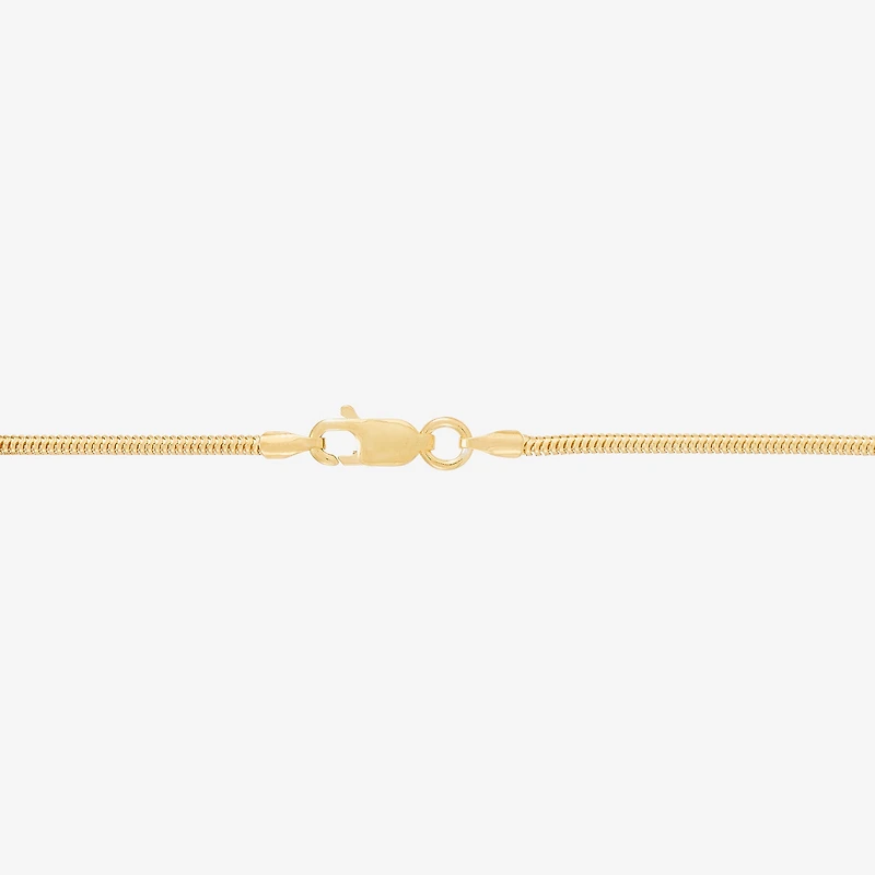 Made in Italy Womens 14K Gold Over Silver 18 Inch Snake Chain Necklace