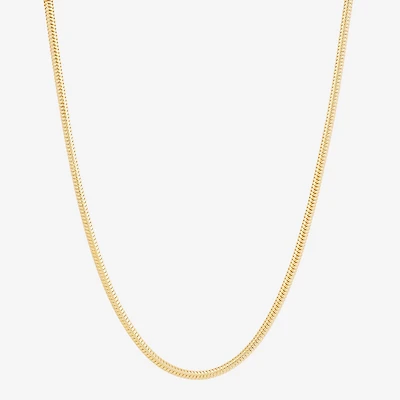 Made in Italy Womens 14K Gold Over Silver 18 Inch Snake Chain Necklace