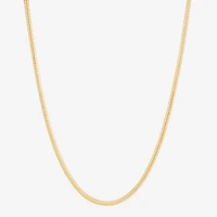 Made in Italy Womens 14K Gold Over Silver 18 Inch Snake Chain Necklace