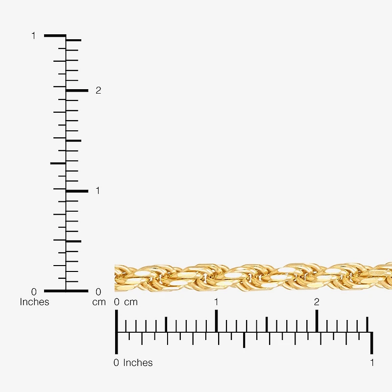 Made in Italy Womens 14K Gold Over Silver 20 Inch Rope Chain Necklace