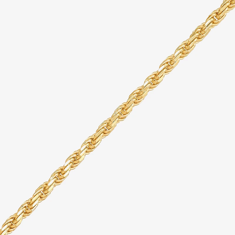 Made in Italy Womens 14K Gold Over Silver 20 Inch Rope Chain Necklace