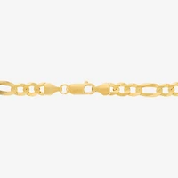 Made In Italy Mens 14K Gold Over Silver 8 1/2 Inch Hollow Figaro Chain Bracelet