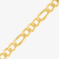 Made In Italy Mens 14K Gold Over Silver 8 1/2 Inch Hollow Figaro Chain Bracelet
