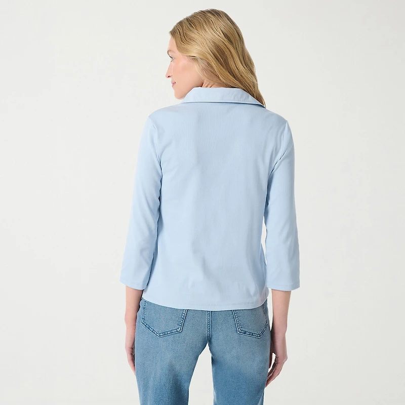 Gloria Vanderbilt Women's 3/4 Sleeve Neve Shirt