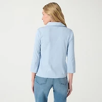 Gloria Vanderbilt Women's 3/4 Sleeve Neve Shirt