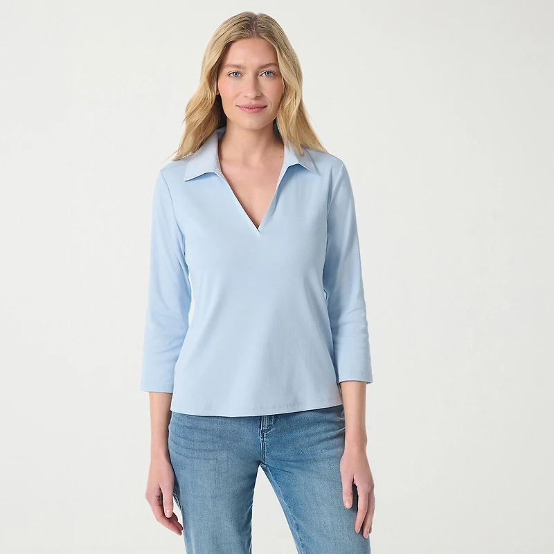 Gloria Vanderbilt Women's 3/4 Sleeve Neve Shirt