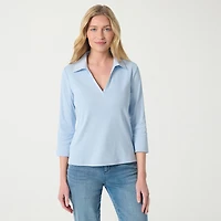 Gloria Vanderbilt Women's 3/4 Sleeve Neve Shirt