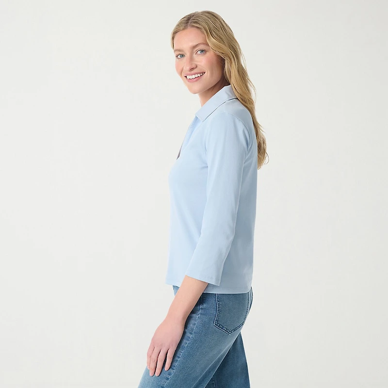 Gloria Vanderbilt Women's 3/4 Sleeve Neve Shirt