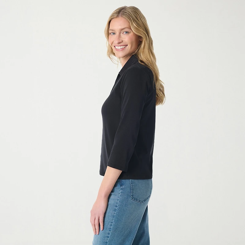 Gloria Vanderbilt Women's 3/4 Sleeve Neve Shirt