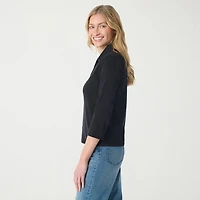 Gloria Vanderbilt Women's 3/4 Sleeve Neve Shirt