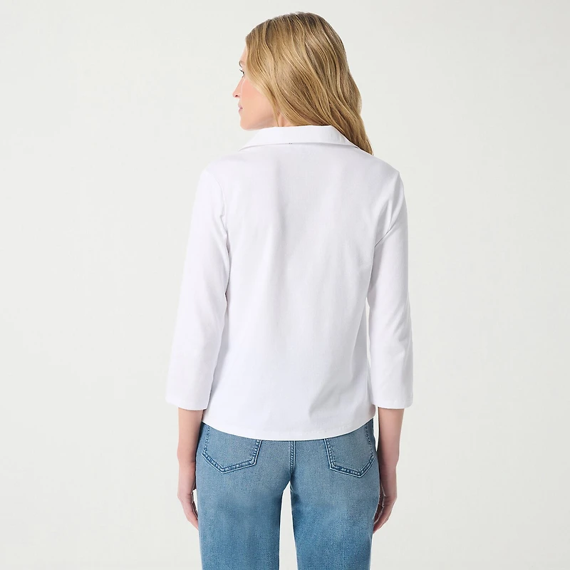 Gloria Vanderbilt Women's 3/4 Sleeve Neve Shirt