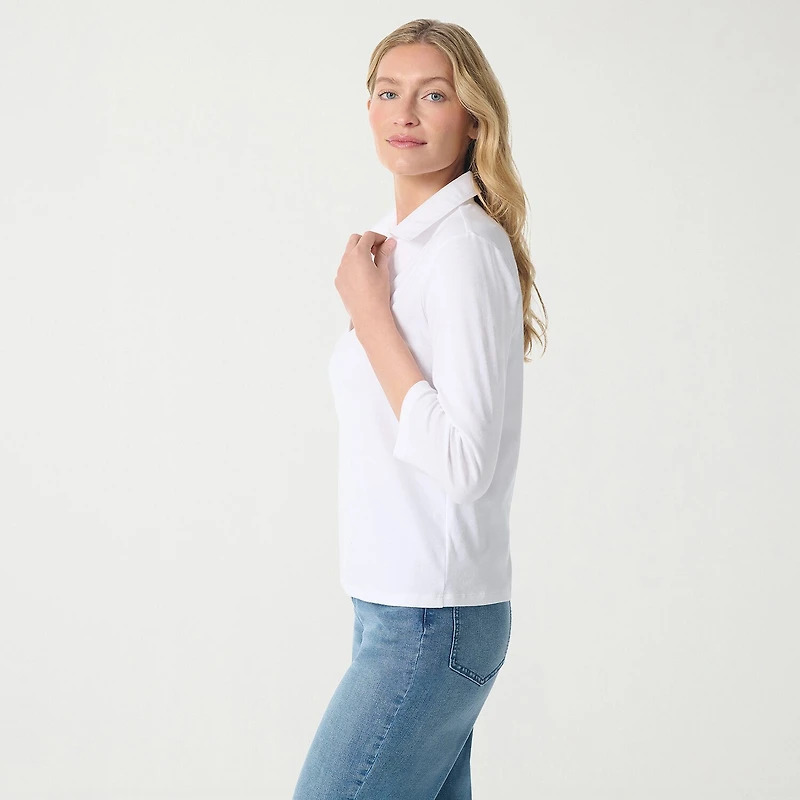 Gloria Vanderbilt Women's 3/4 Sleeve Neve Shirt