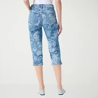 Gloria Vanderbilt Amanda Womens High Rise Stretch Fabric Capri Jean