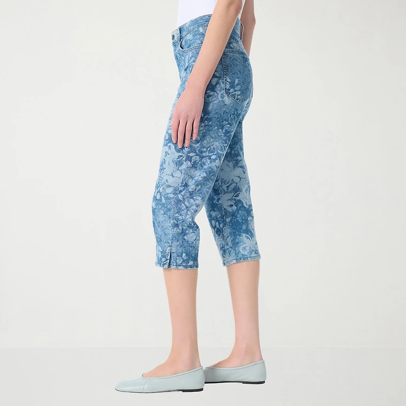 Gloria Vanderbilt Amanda Womens High Rise Stretch Fabric Capri Jean