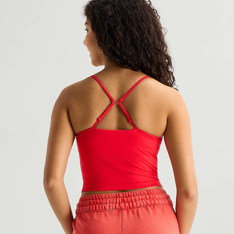 Arizona Womens Juniors Built Bra Scoop Neck Sleeveless Camisole