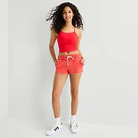 Arizona Womens Juniors Built Bra Scoop Neck Sleeveless Camisole