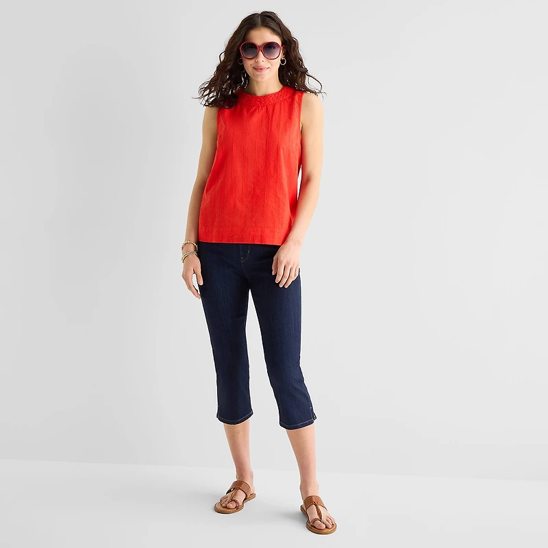 St. John's Bay Womens Sleeveless Blouse