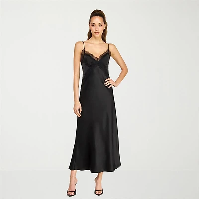 belle vie Womens Sleeveless Midi Slip Dress