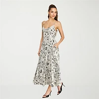 belle vie Womens Printed Poplin Dress