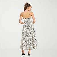 belle vie Womens Printed Poplin Dress