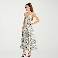belle vie Womens Printed Poplin Dress