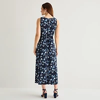 Studio 1 Womens Keyhole Neck Sleeveless Maxi Dress