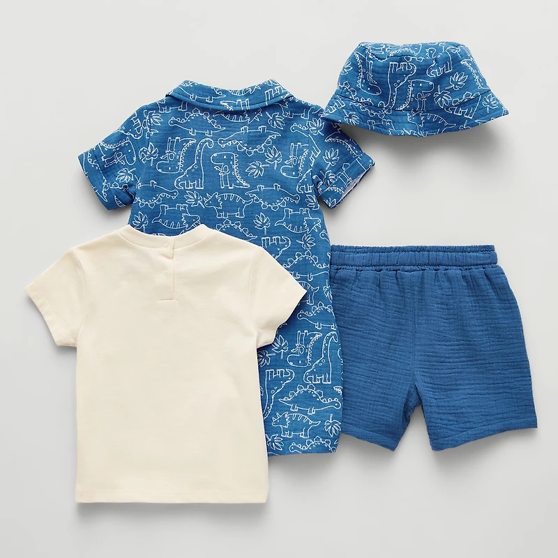 Little Stitch Baby Boys 4-pc. Short Set